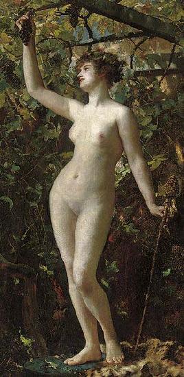 Henrietta Rae Eine Bacchantin. Spain oil painting art
